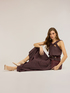 Vestito lungo in jersey lurex pliss&eacute; image number 4