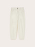 Pantaloni cropped barrel leg in drill di cotone image number 4