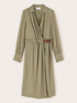 Vestito chemisier in twill drappeggiato image number 4