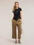 T-shirt con drappeggio laterale asimmetrico image number 2