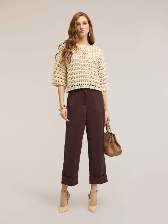 Maglia effetto crochet