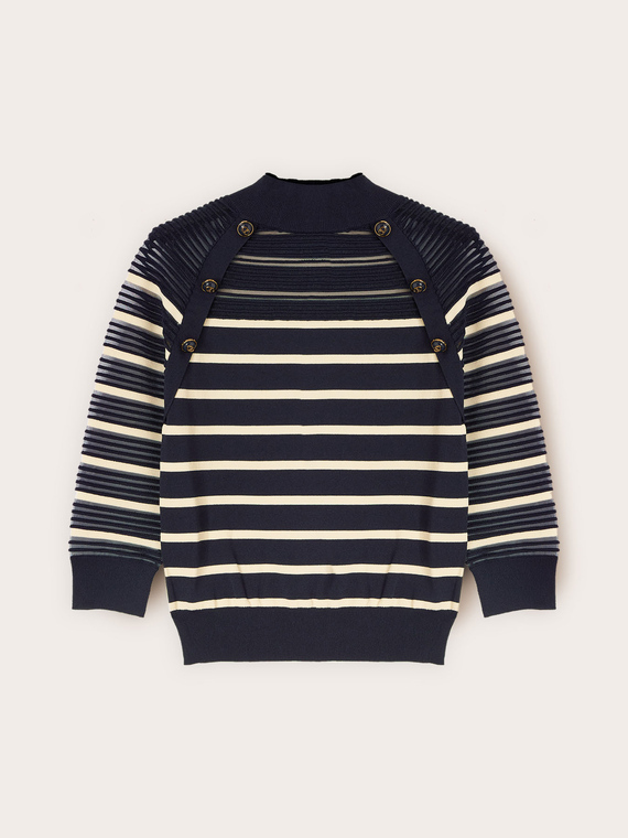 Maglia a righe con trasparenze
