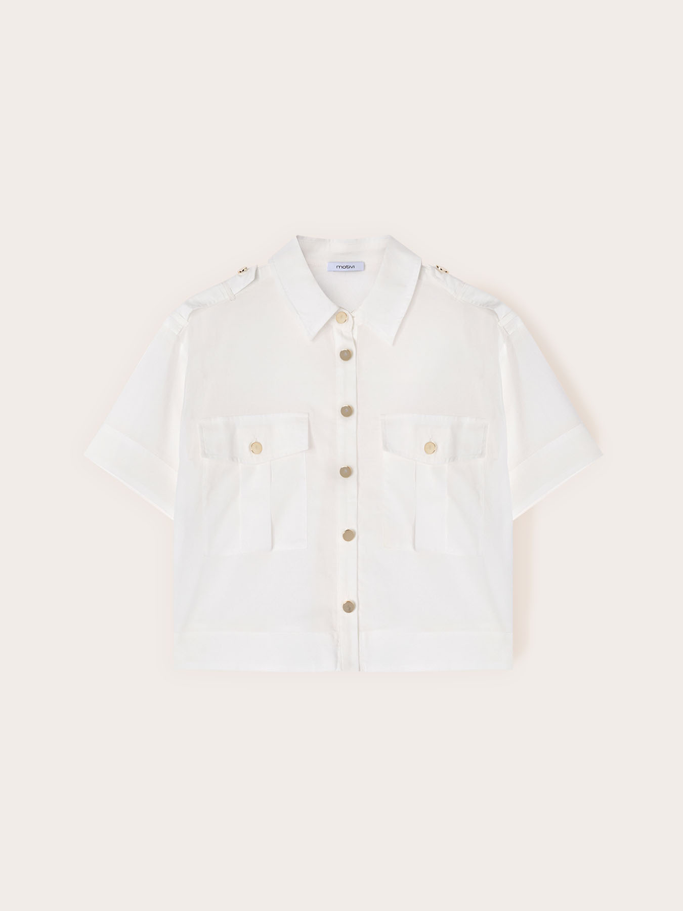 Camicia in mussola con tasche image number 4