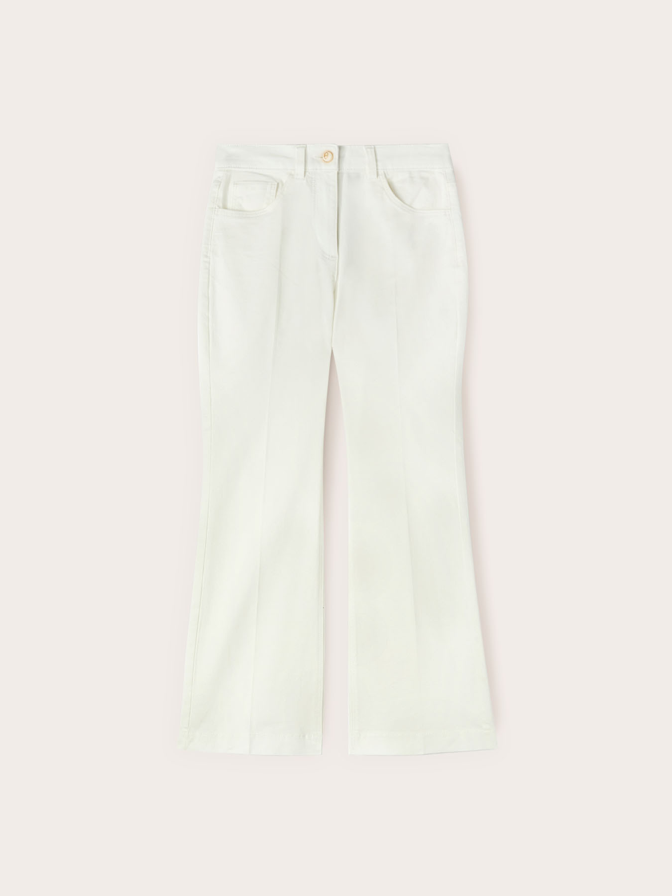 Pantaloni kick flare in drill image number 4
