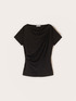 T-shirt in jersey con drappeggio image number 4