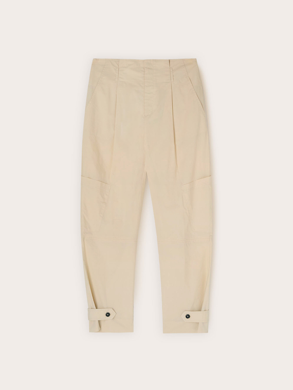 Pantaloni cargo in popeline di cotone