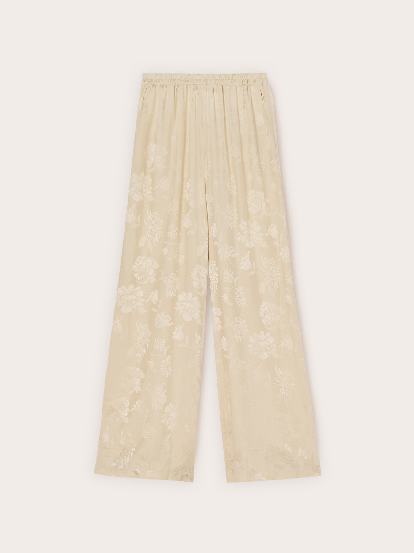 Pantaloni palazzo in raso jacquard image number 4