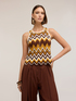 Top in maglia fantasia chevron image number 0