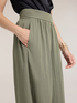 Pantaloni con drappeggio in twill image number 3