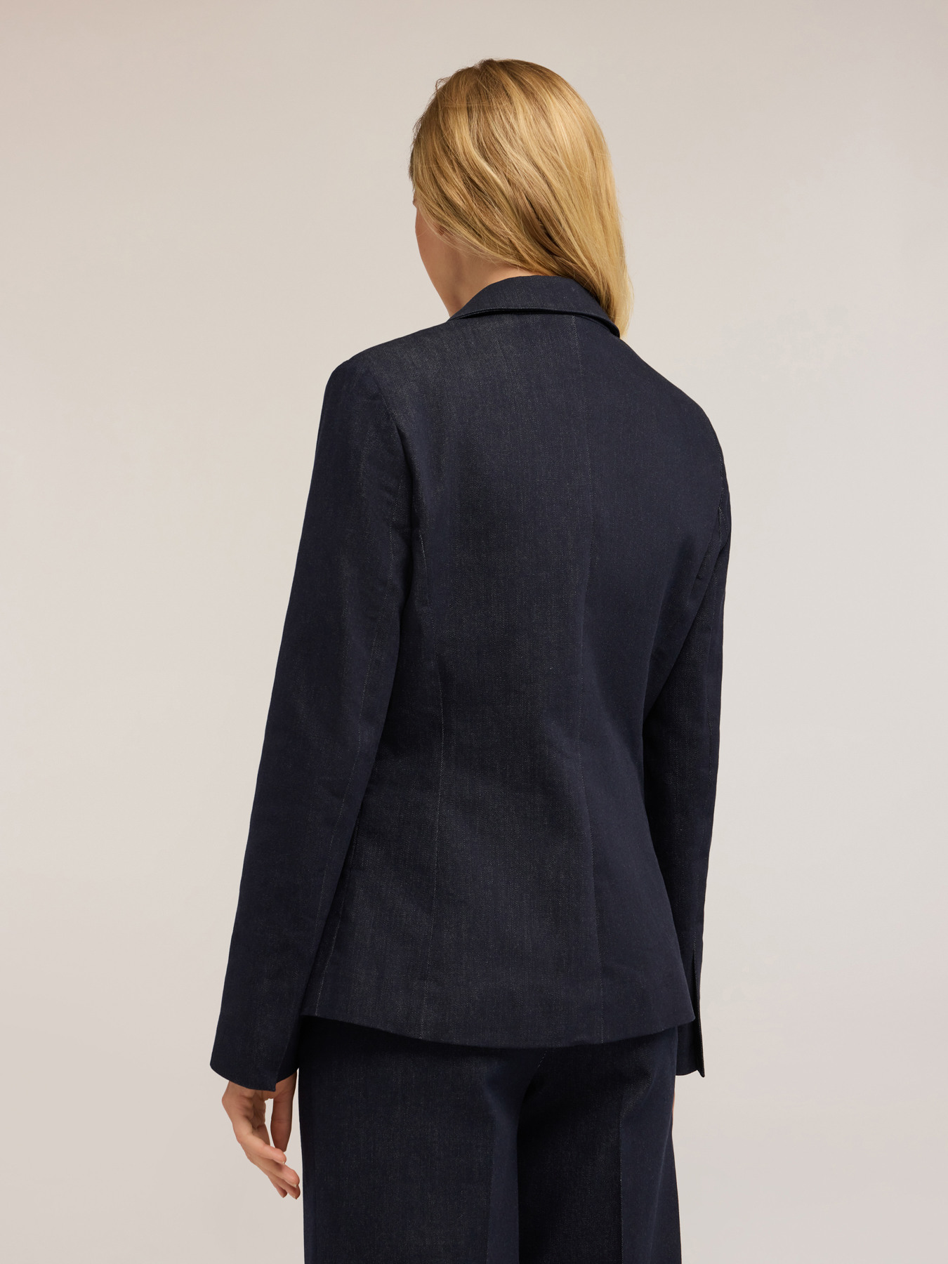 Giacca blazer monopetto in denim image number 1