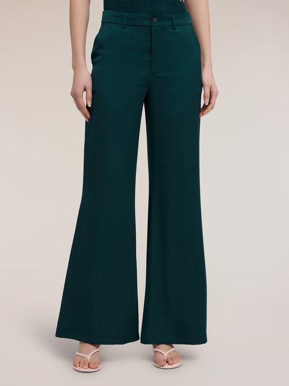Pantaloni palazzo satin