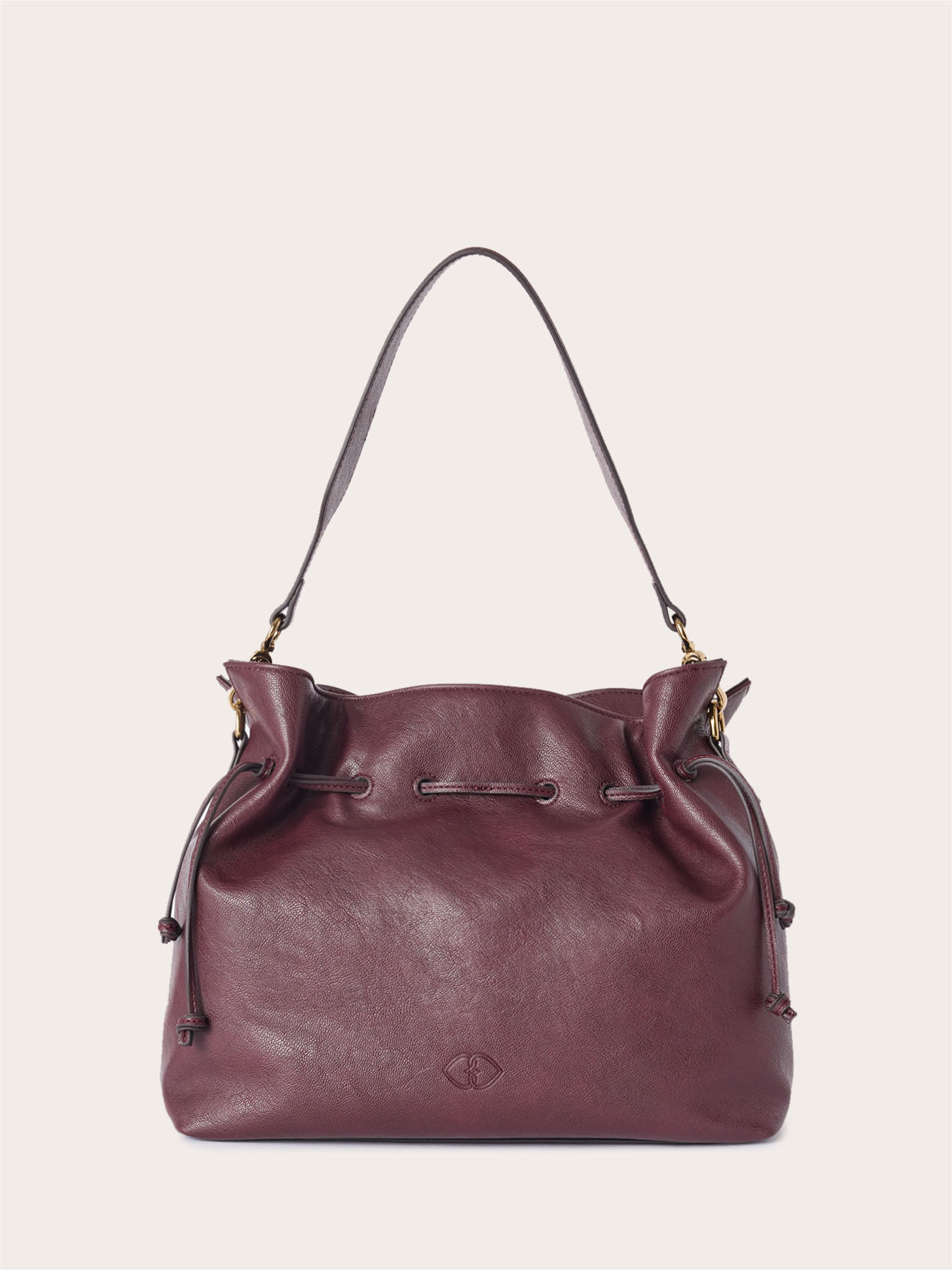 Borsa secchiello con coulisse e perle image number 2