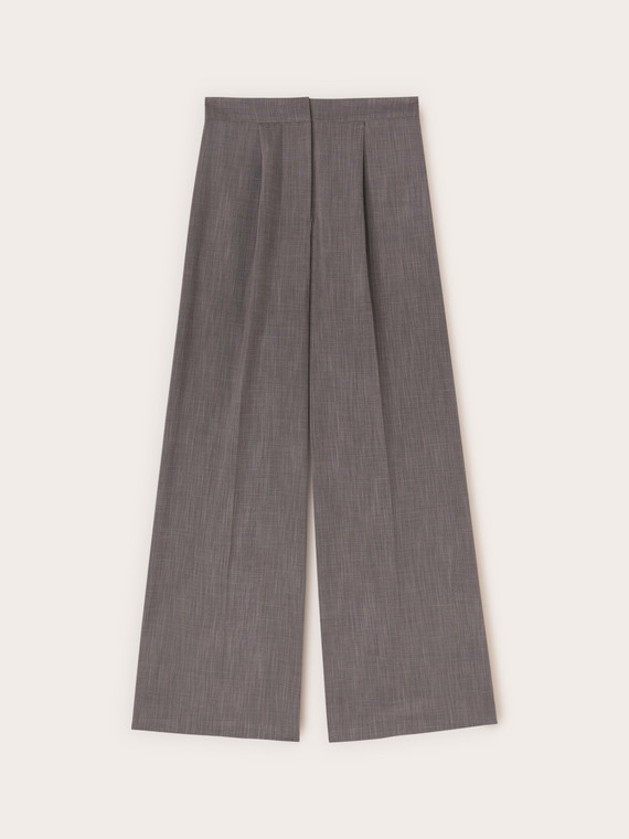 Pantaloni palazzo in tinto filo