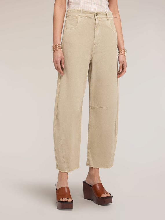 Pantaloni balloon in drill di cotone