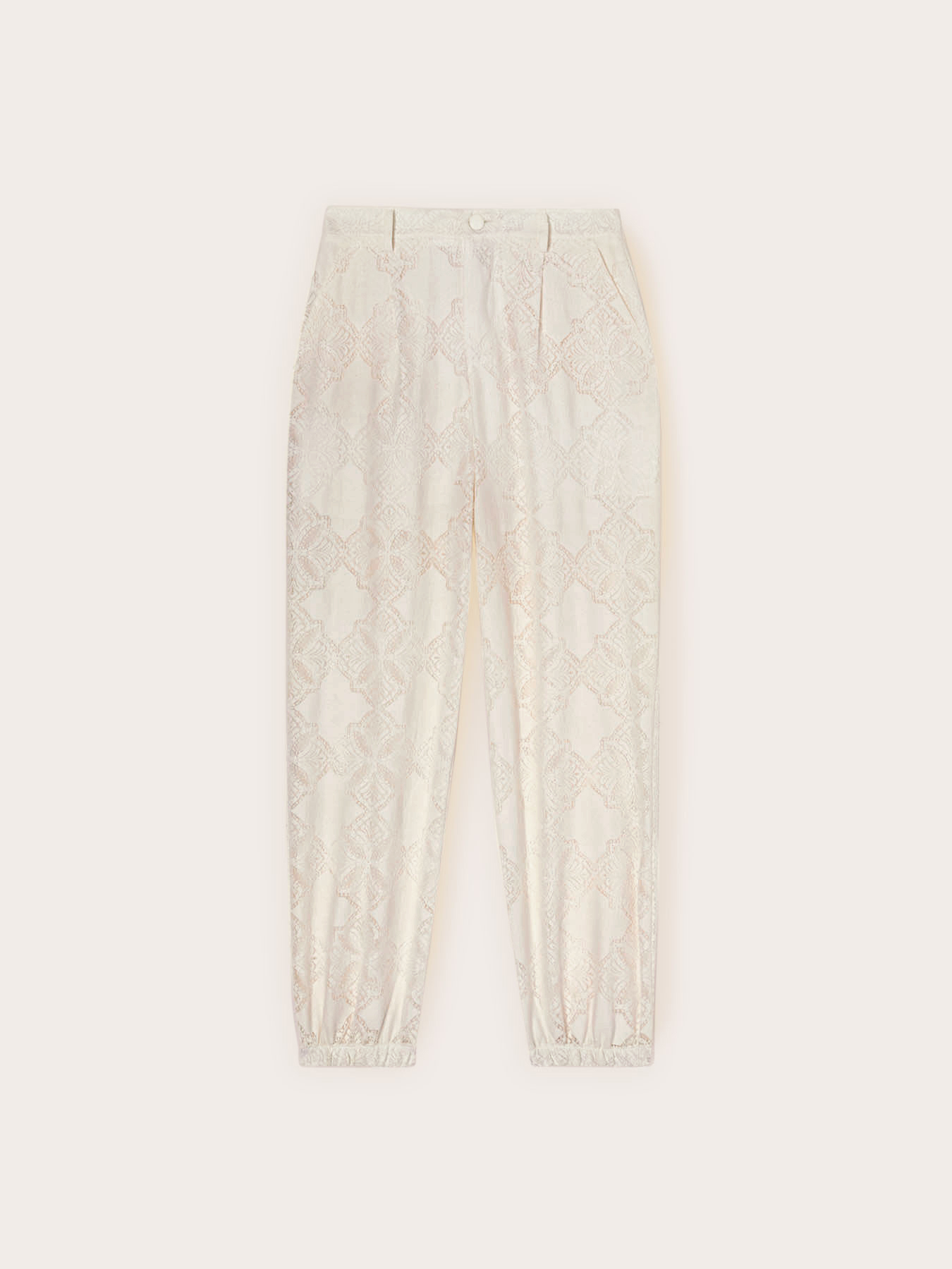 Pantaloni jogging in pizzo image number 4
