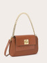 Borsa a tracolla con catena e tasca piatta image number 3