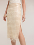 Gonna tubino in tulle con frange image number 2