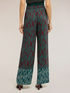 Pantaloni palazzo in raso fantasia cashmere image number 1