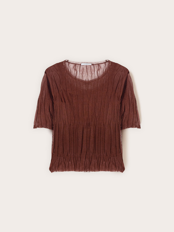 Maglia corta effetto stropicciato