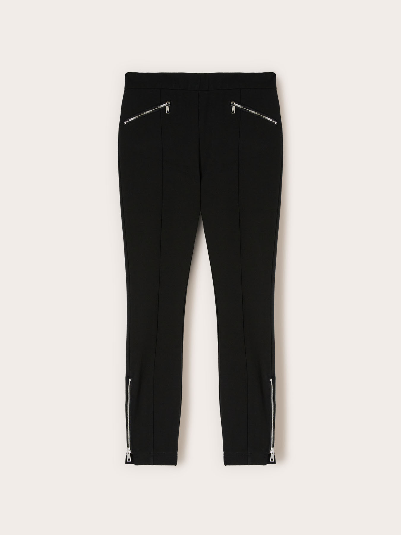 Pantaloni slim in punto milano image number 4
