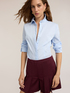 Camicia in popeline con bottoni nascosti image number 3