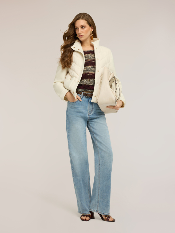 Piumino bimaterico