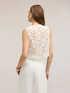 Gilet corto con inserto in pizzo image number 1