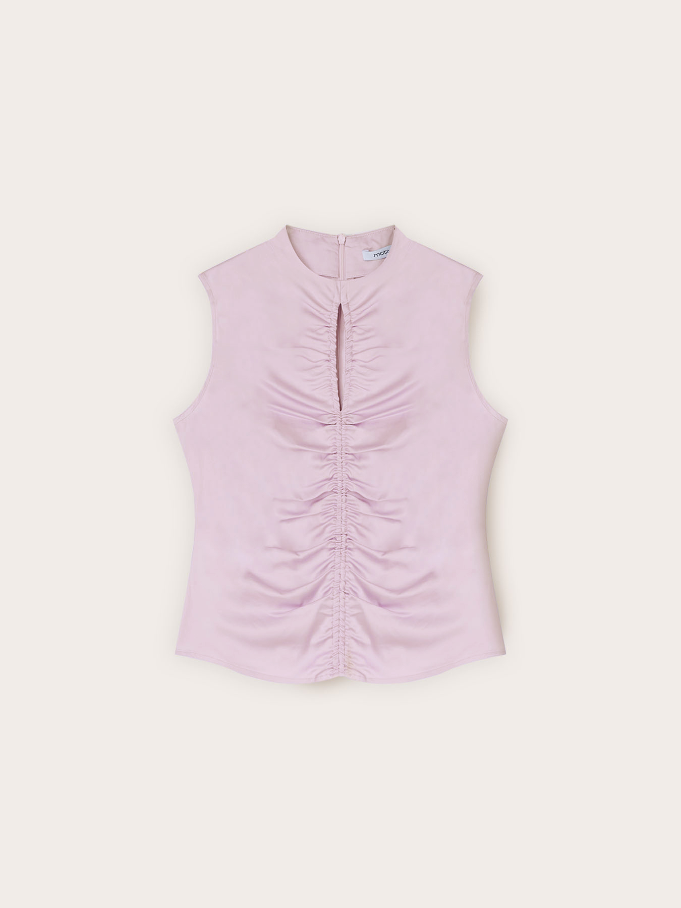 Blusa in raso con arricci image number 4