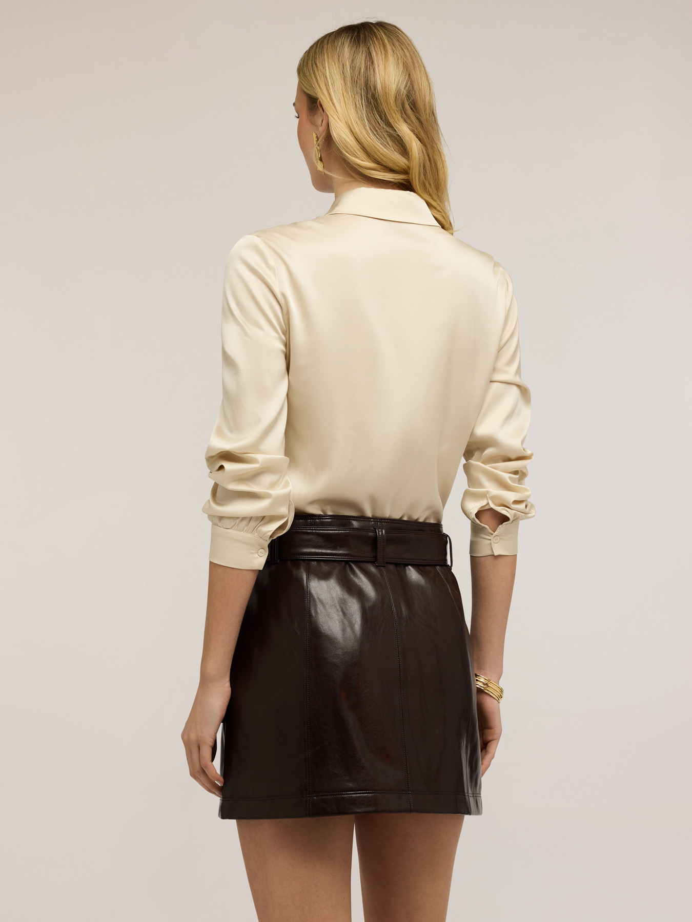 Camicia in raso di viscosa image number 3