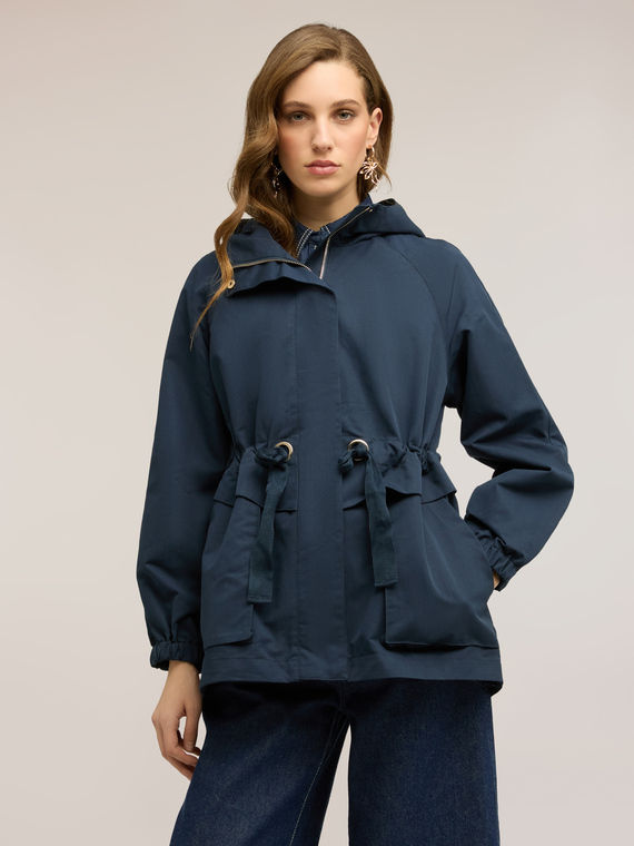 Parka misto cotone con cappuccio