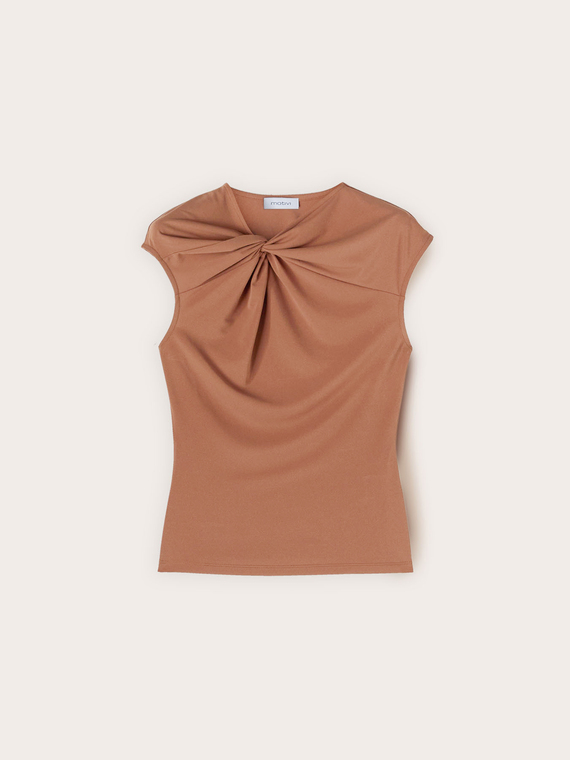 Top in jersey con nodo
