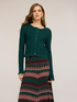 Cardigan corto in maglia effetto pizzo image number 3