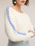 Maglia over con inserti traforati sulle maniche image number 3