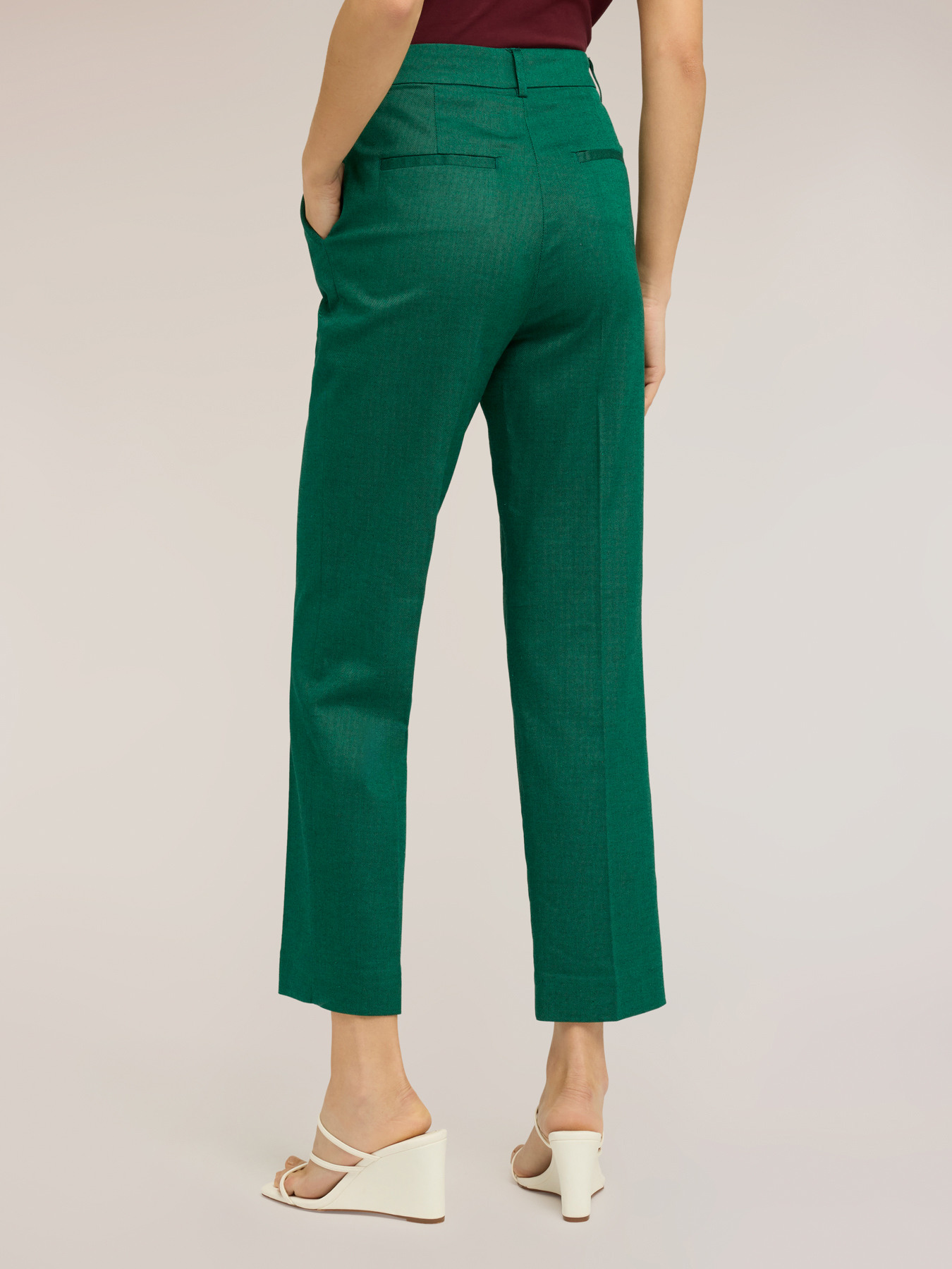 Pantaloni chino in misto lino image number 1