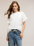 T-shirt con inserti in pizzo image number 0