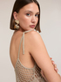 Top in maglia traforata in lurex image number 0