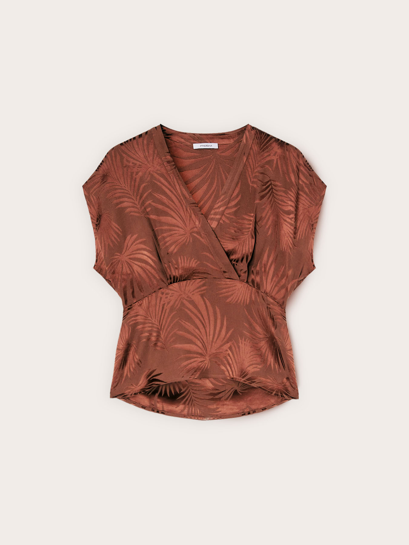 Blusa kimono in raso jacquard image number 4