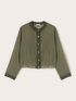 Camicia misto lyocell con bordi in maglia image number 4
