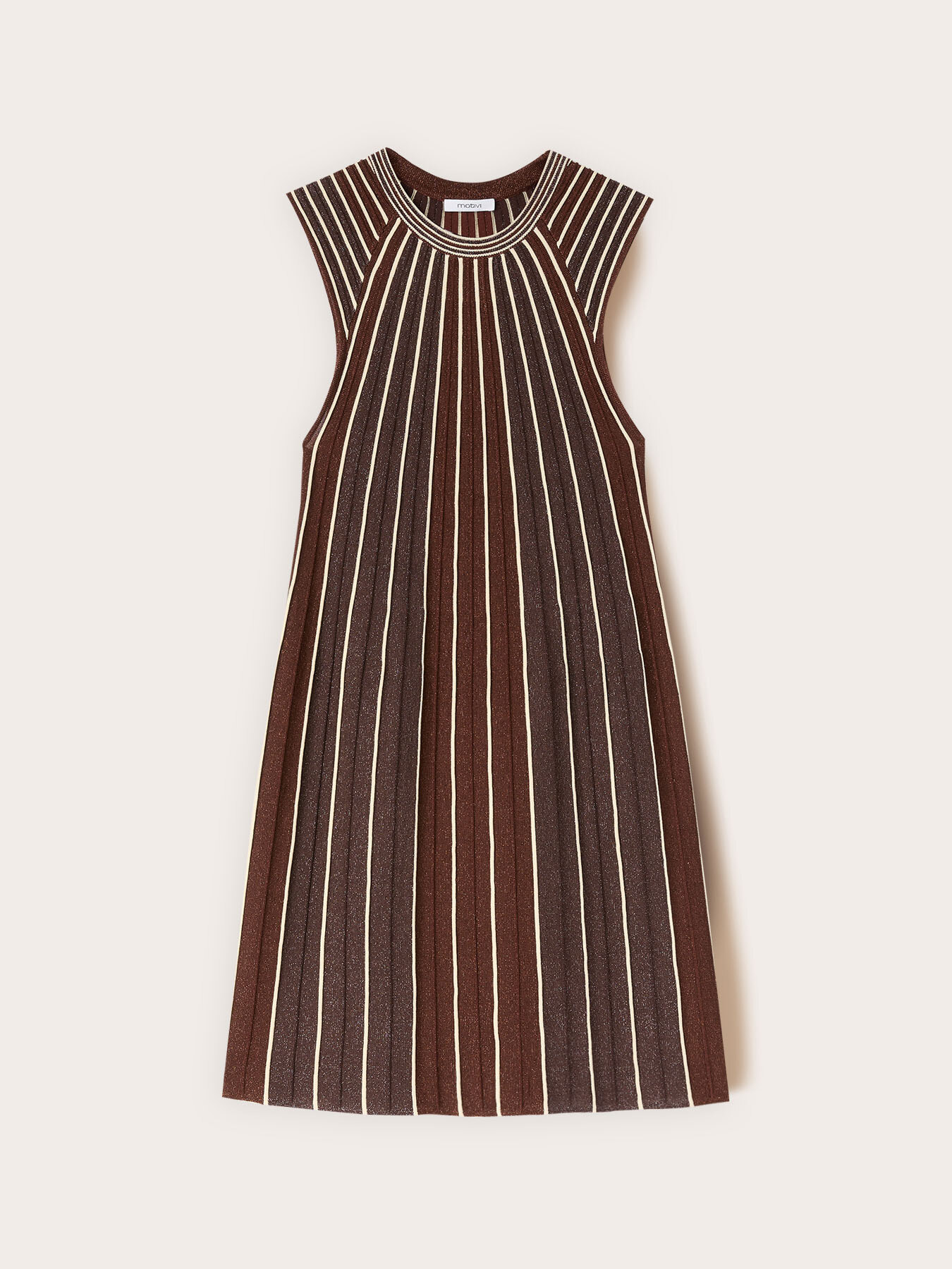 Vestito linea ad A in maglia pliss&eacute; image number 4