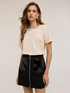 Blusa con bordo in maglia image number 0