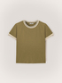 T-shirt con bordi in maglia image number 4
