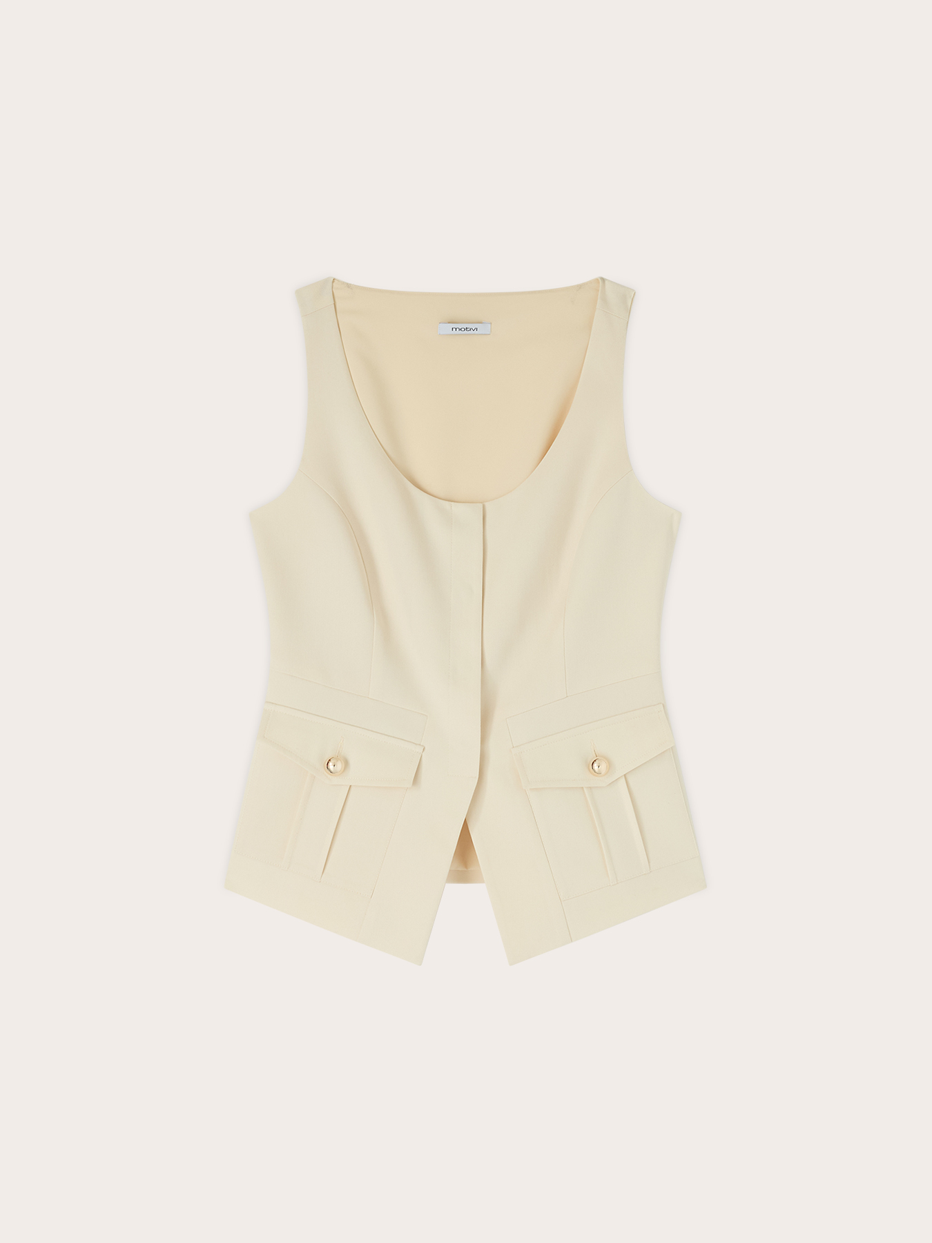 Gilet fitted con bottoni image number 4