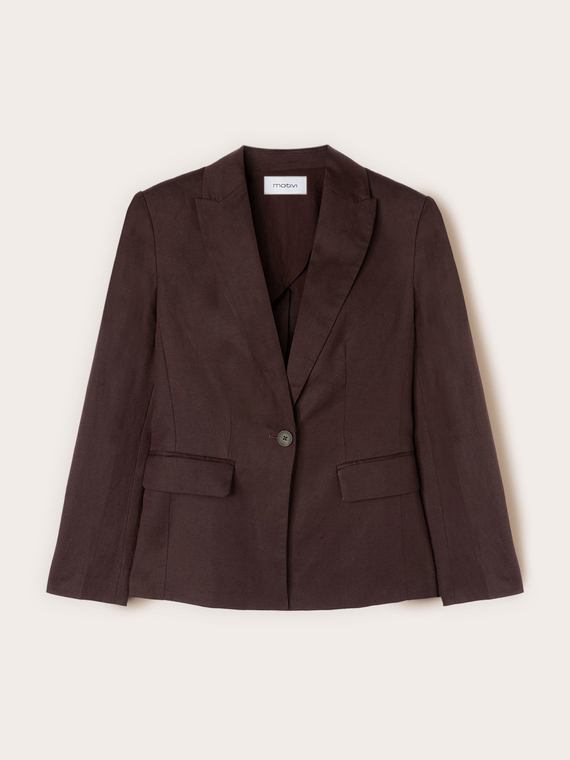 Blazer in misto lino lyocell