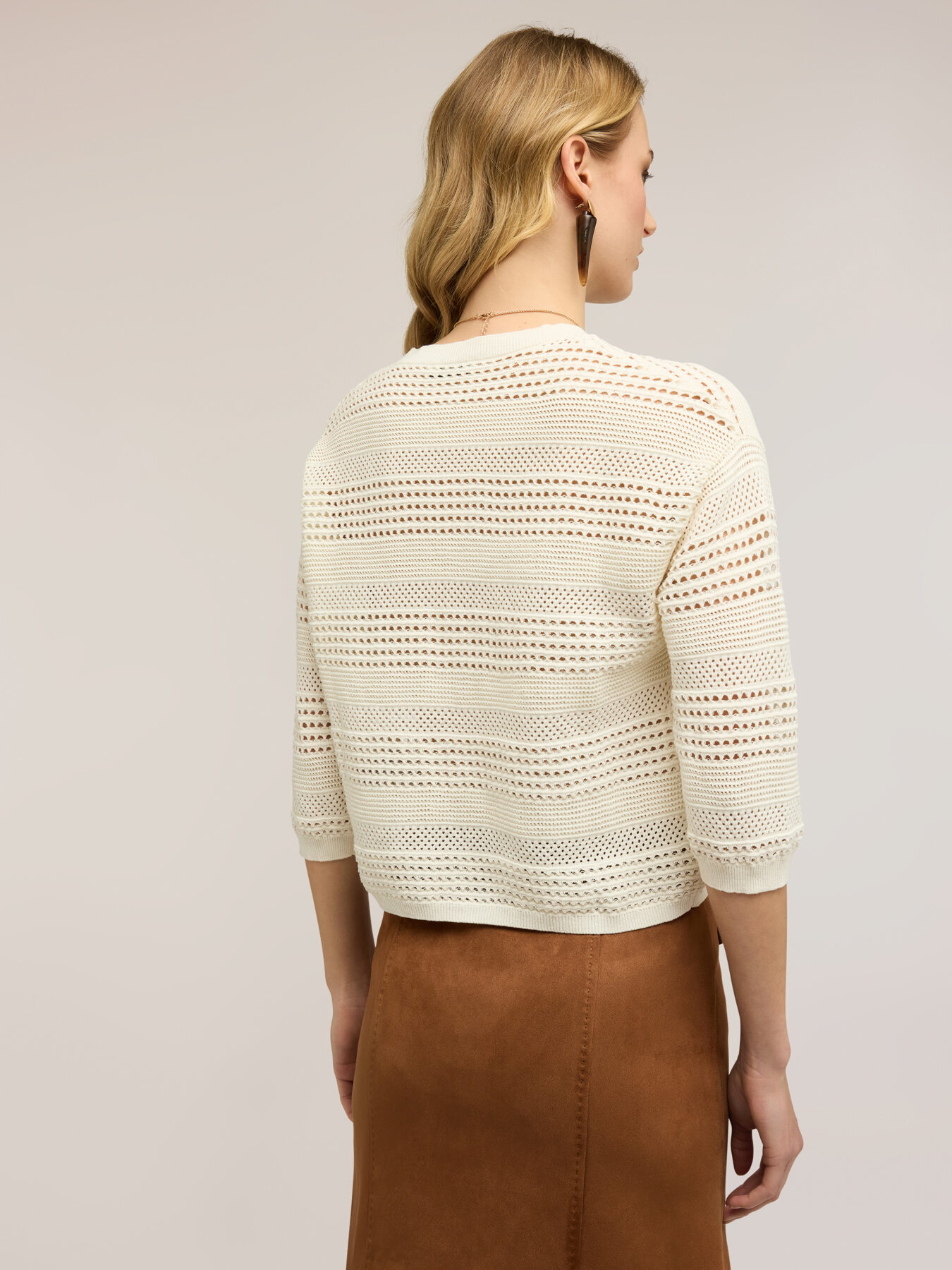 Maglia traforata in misto viscosa image number 1
