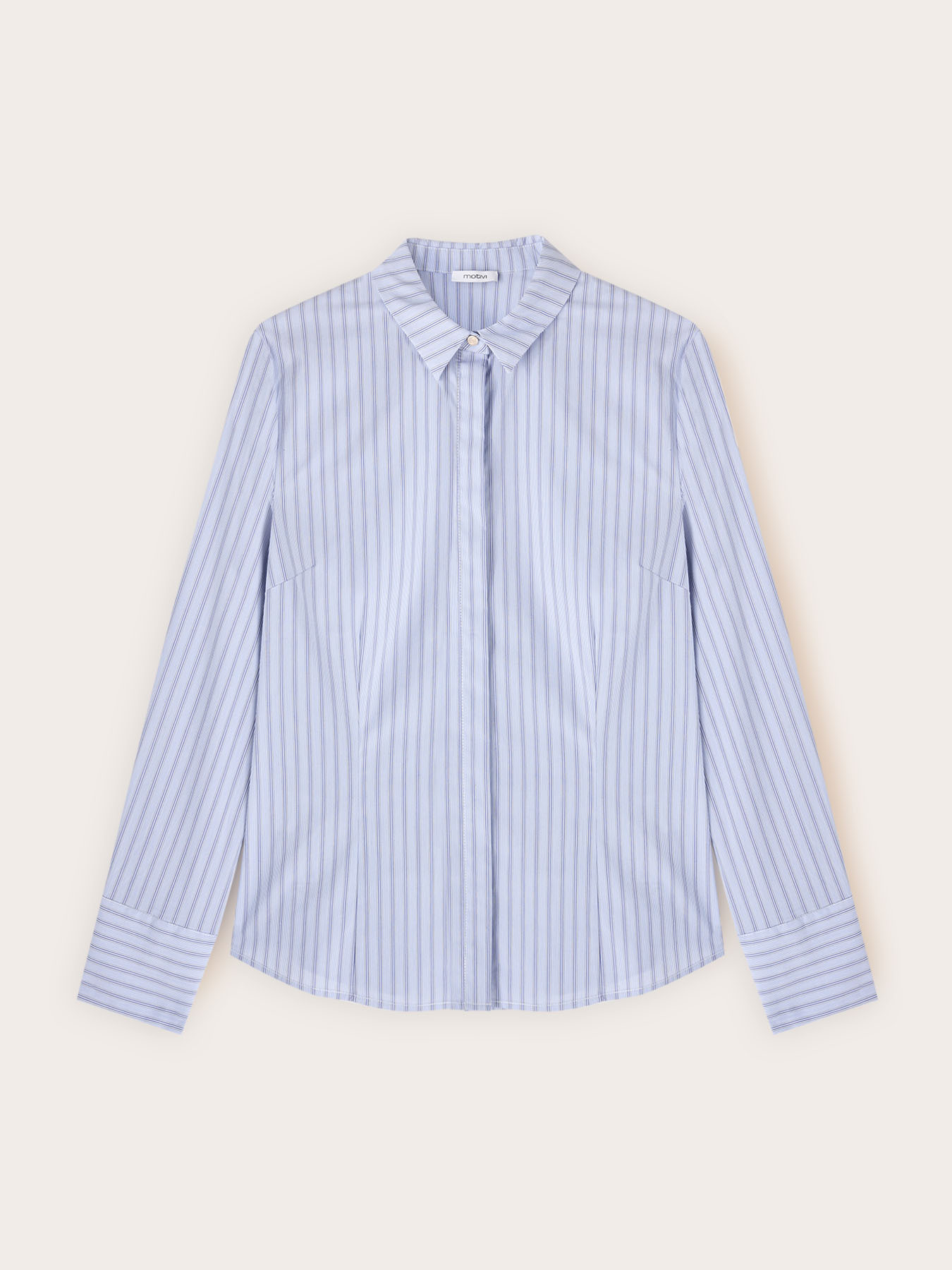 Camicia in popeline a righe image number 4