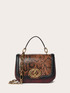 Borsa a tracolla con texture effetto rettile image number 1