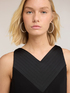 Top in georgette con scollo a V image number 3