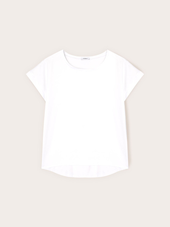 T-shirt bimaterica misto cotone
