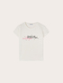 T-shirt con scritta e ricamo di pietre image number 4