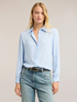 Camicia in cr&ecirc;pe de chine con colletto classico image number 0